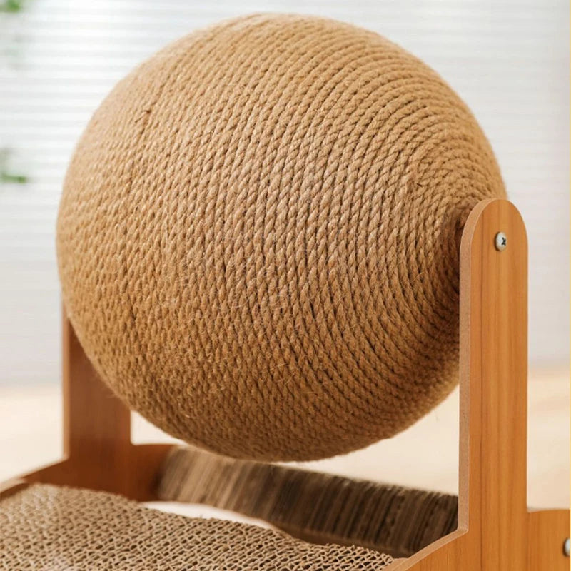 Cat Scratcher and Scratching Ball with Multiple Functions Hi-Quality Cardboard and Sisal Ropes for Protecting Nails Cat Supplies