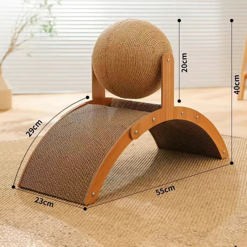 Cat Scratcher and Scratching Ball with Multiple Functions Hi-Quality Cardboard and Sisal Ropes for Protecting Nails Cat Supplies